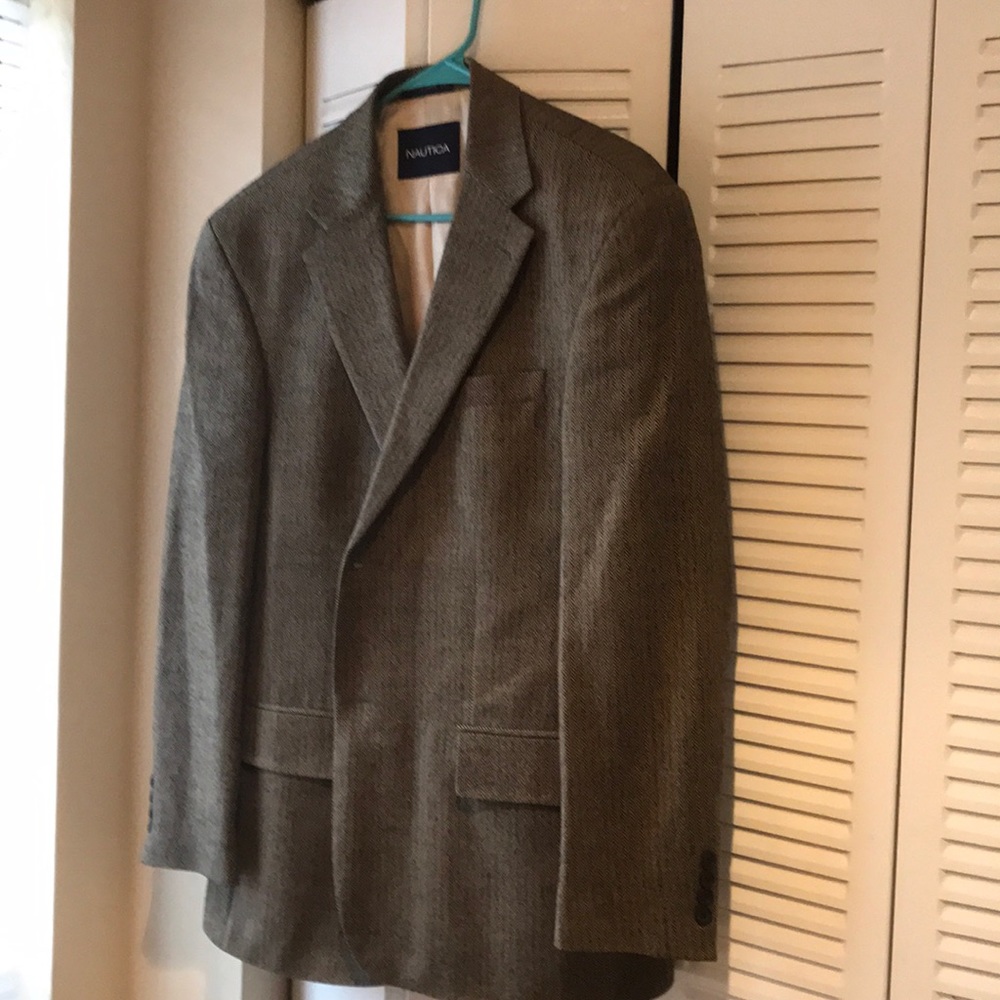 Nautica 42 regular sports coat black and tan